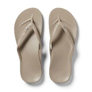 NEW Archies Support Flip Flops Crystal Taupe